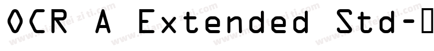 OCR A Extended Std字体转换